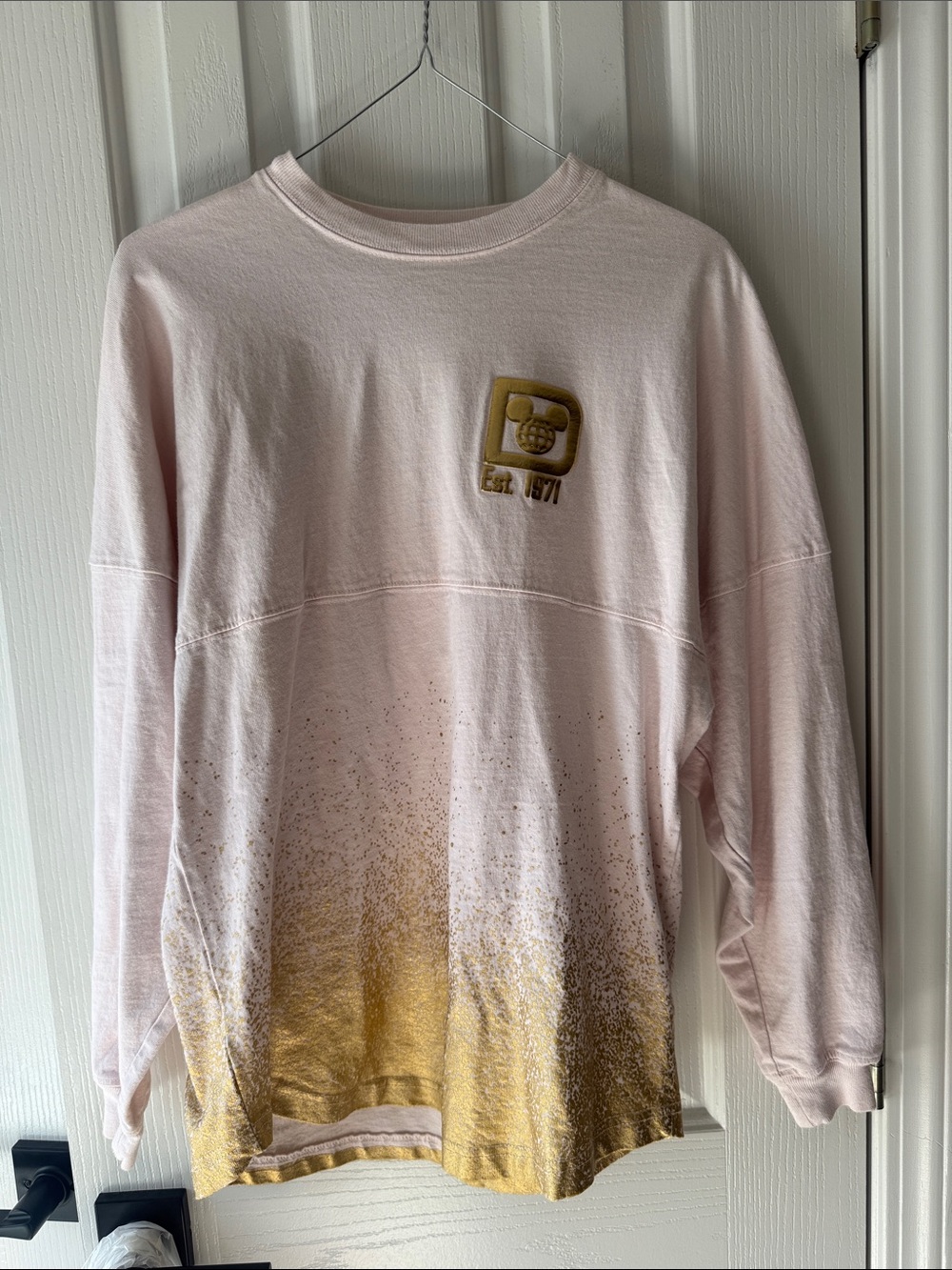 Disneyworld Pale Pink and Gold Crewneck long Sleeve